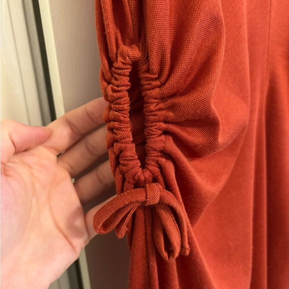 Mango burnt orange/red cut out dress - Picture 4 of 4